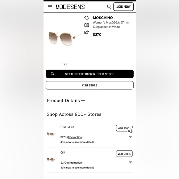 MOSCHINOGradient Gold Mirror Sunglasses
MOS096/S 05X2/JL 57 - Picture 14 of 15